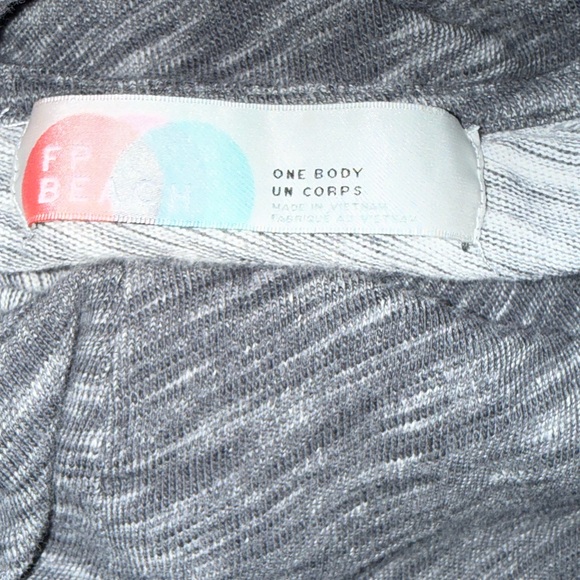 Free People Beach Cowl Neck Long Sleeve Top XS Heathered Gray - Picture 10 of 11